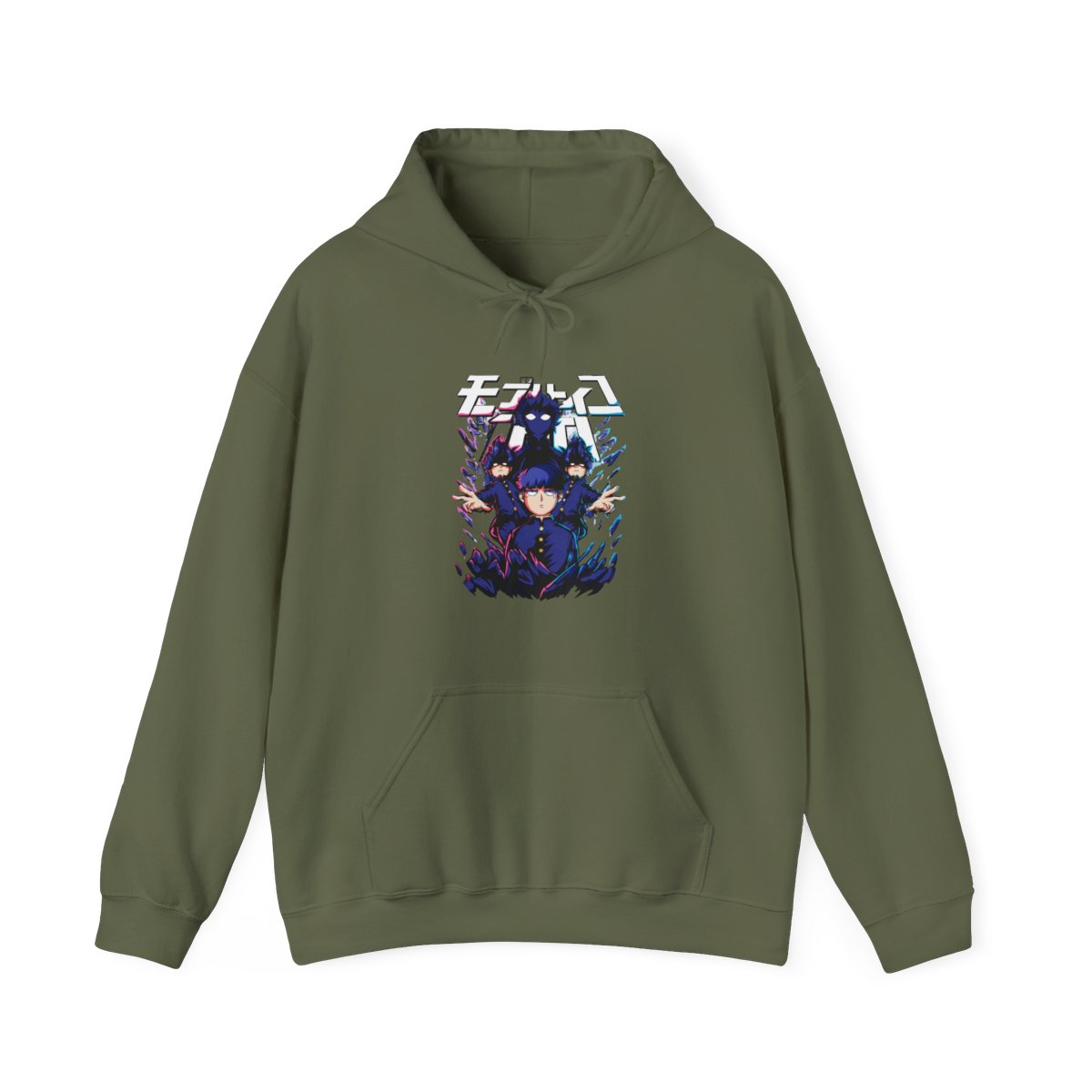 Mob Psycho 100 Hoodie Blue Spirit Energy Jumper - alternate angle 4, merchandise